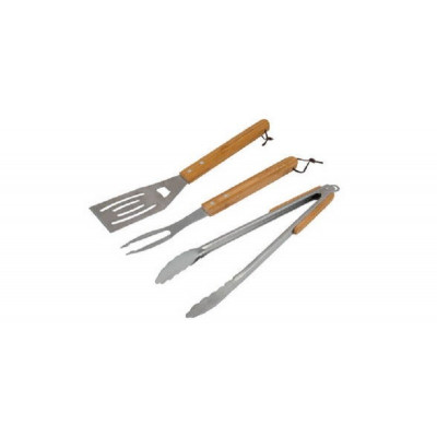 Set Attrezzi Utensili per Barbecue Inox Pinza Forchettone Paletta Kit  Accessori