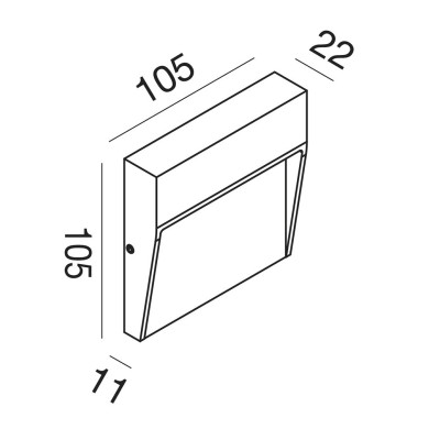 Applique Cilindro Da Esterno E27 Amon Bianco GES1004 Gea Led