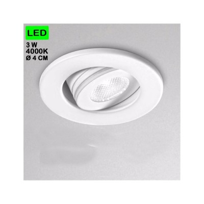 Ariel faretti gu10 led da incasso controsoffitto tondo led orientabile  nickel