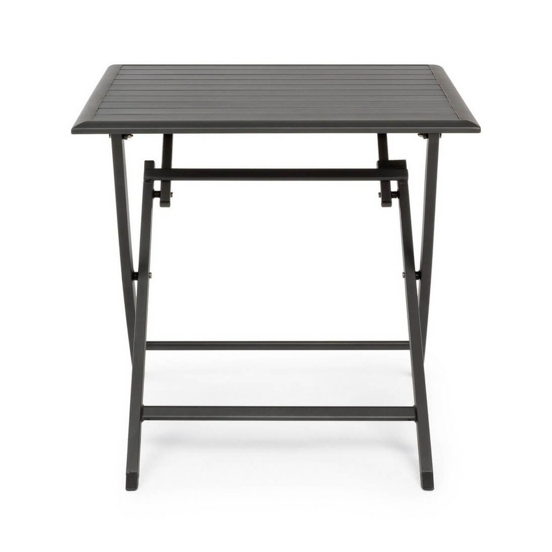 PIEGHEVOLE 120x80 tavolo chiudibile in metallo zincato antracite per esterno